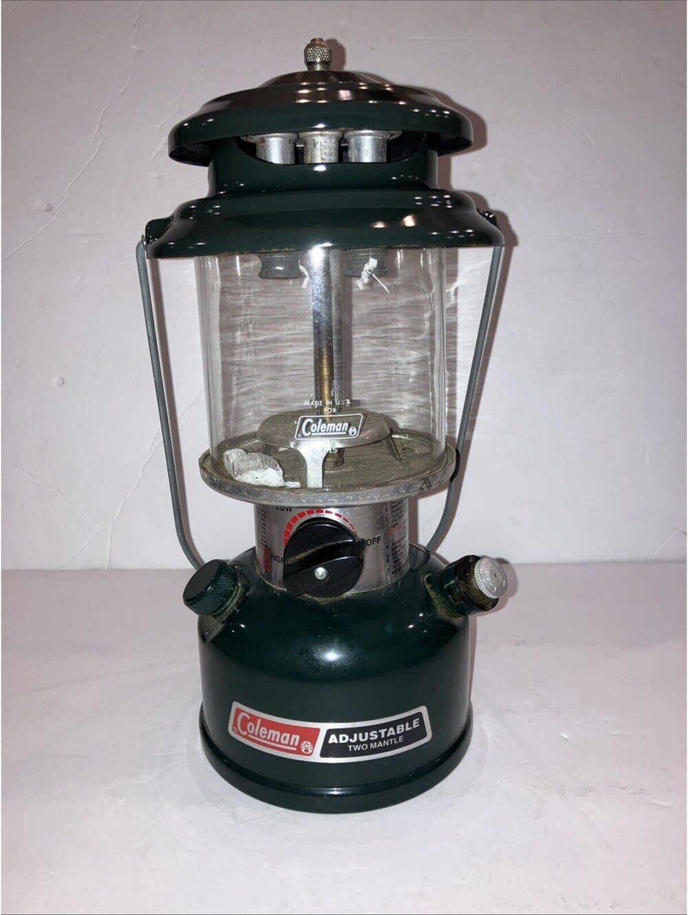 VINTAGE Coleman Lantern 288a Adjustable Two Mantle 1993 Camping Barn Type